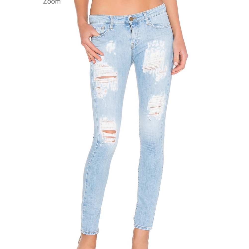 Acquaverde Cropped Scarlett Super Destroyed Denim